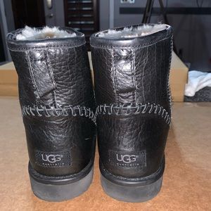 Men’s Black leather Ugg Boots Sz 13